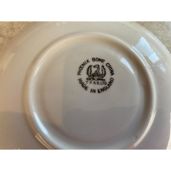 Phoenix Bone China England Painted Flowers Tea Cup And Saucer Set - Picture 9 of 10